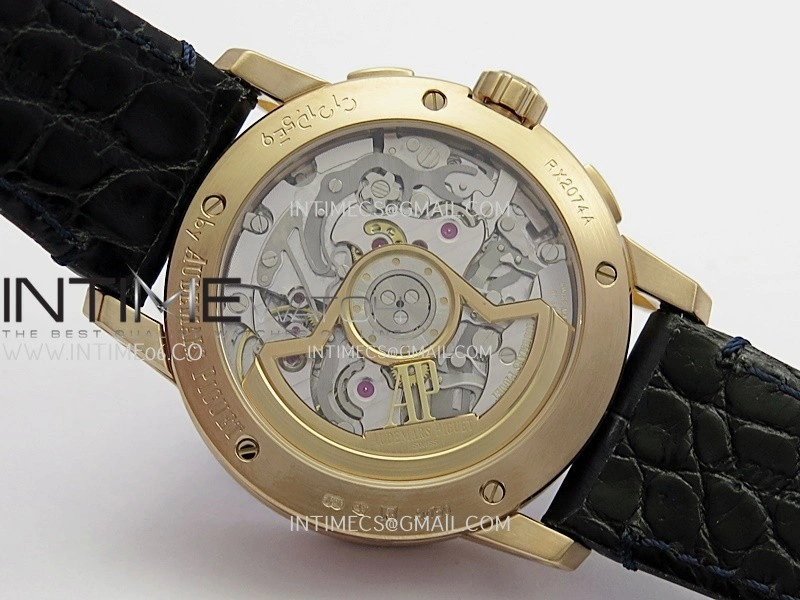 Code 11.59 Chrono 26393 RG APSF 1:1 Best Edition Blue Dial On Black Leather Strap Super Clone SA4401